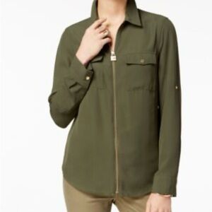 Michael Kors black long sleeve women shirt size XL